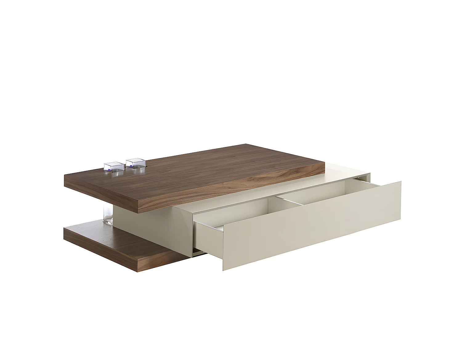 Table basse rectangulaire en noyer 2105 ANGEL CERDA