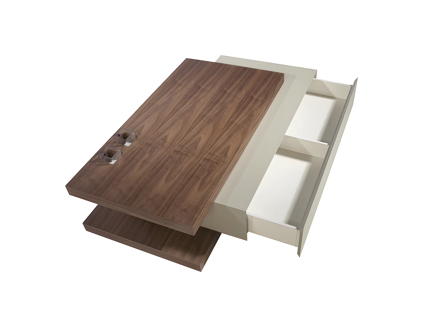 Table basse rectangulaire en noyer 2105 ANGEL CERDA