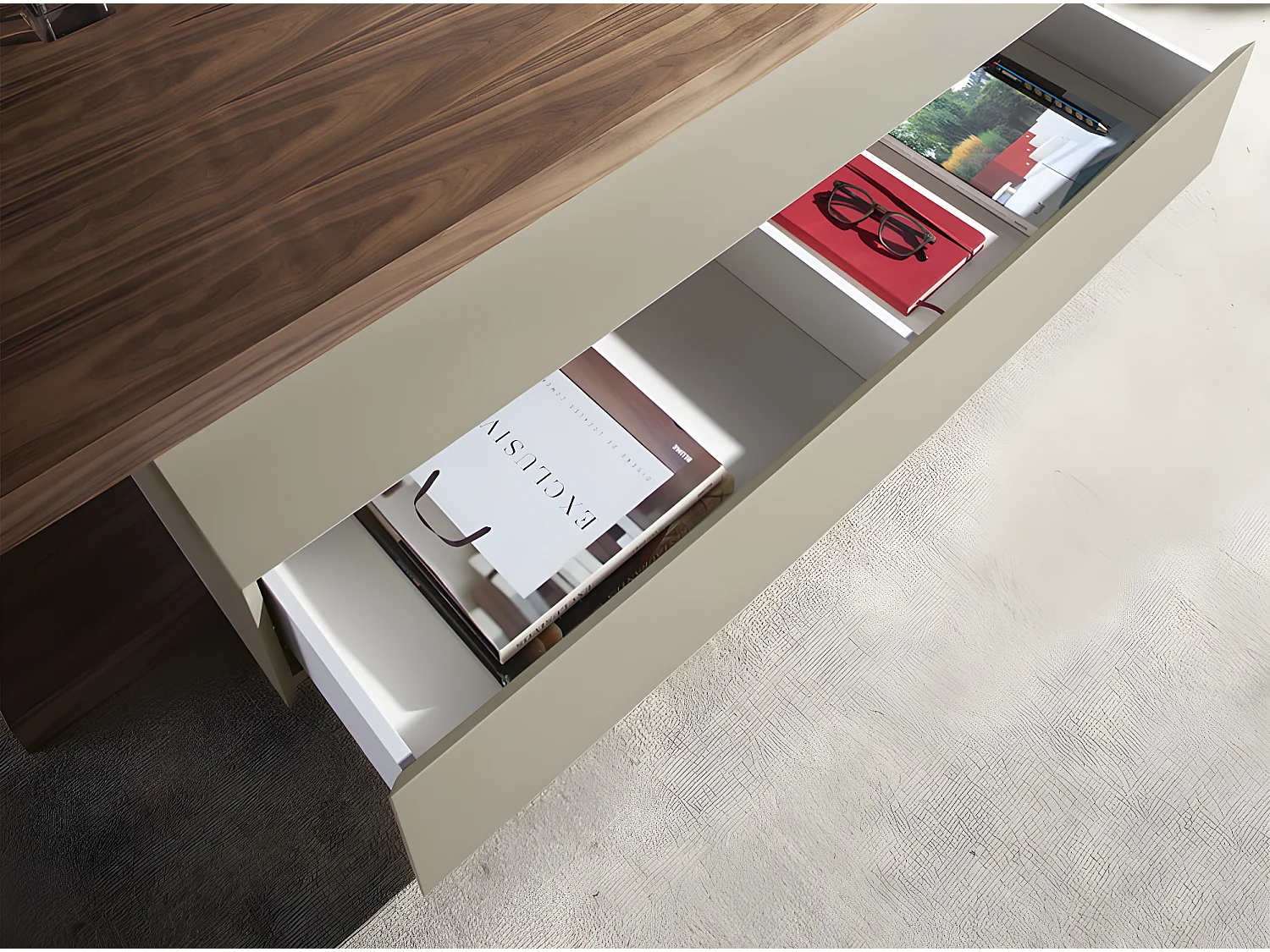 Table basse rectangulaire en noyer 2105 ANGEL CERDA