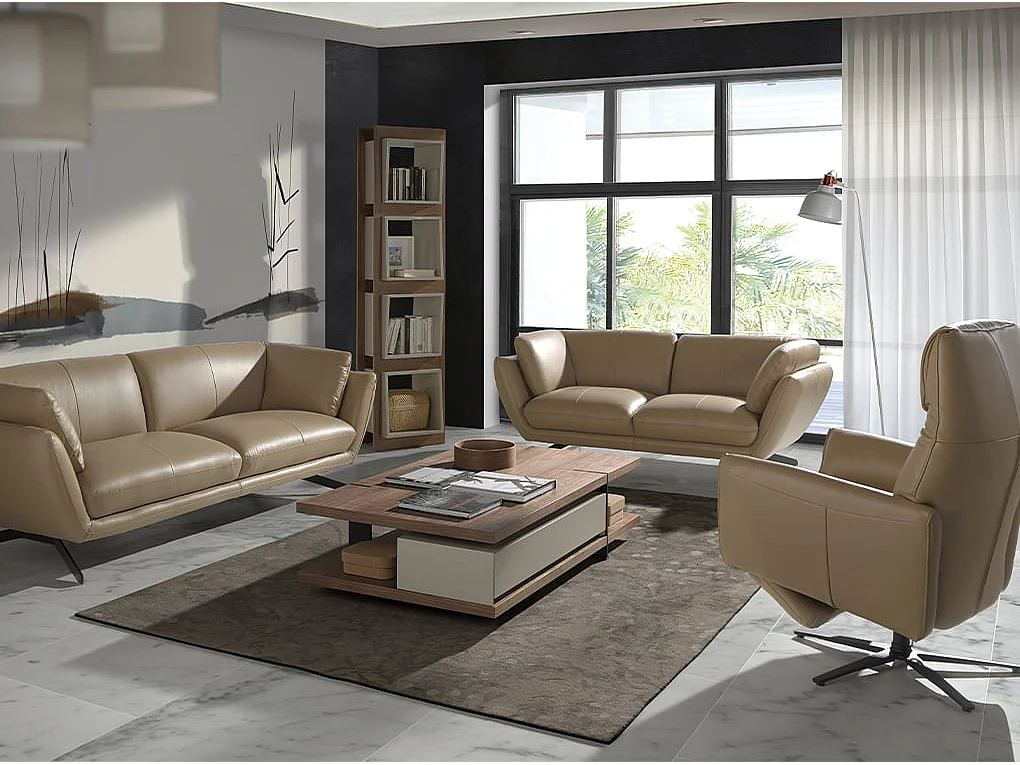 Table basse rectangulaire en noyer 2103 ANGEL CERDA