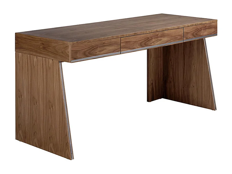 Bürotisch aus Nussbaumholz und schwarzem Stahl  3217 ANGEL CERDA