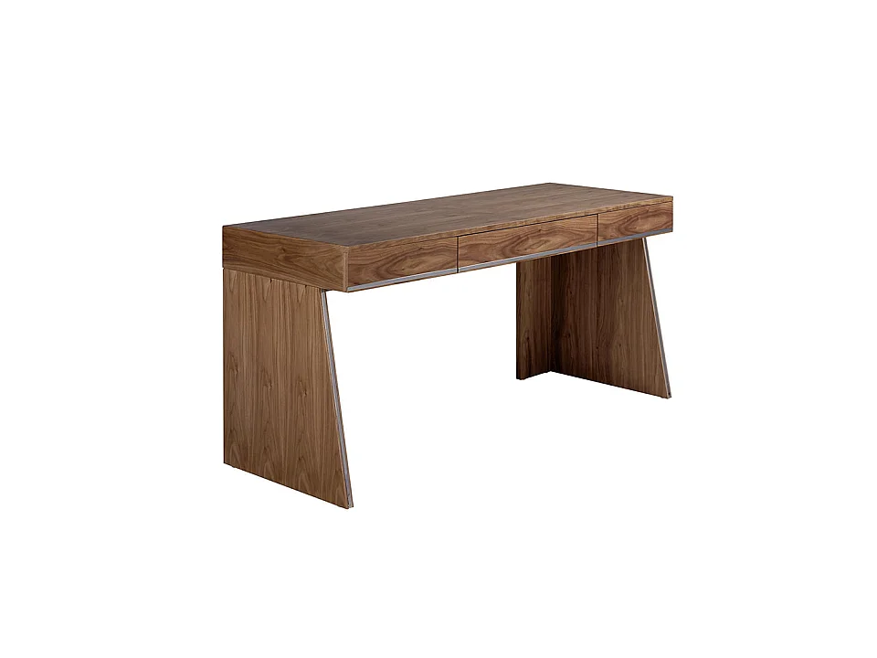 Scrivania in legno di noce e acciaio nero   3217 ANGEL CERDA