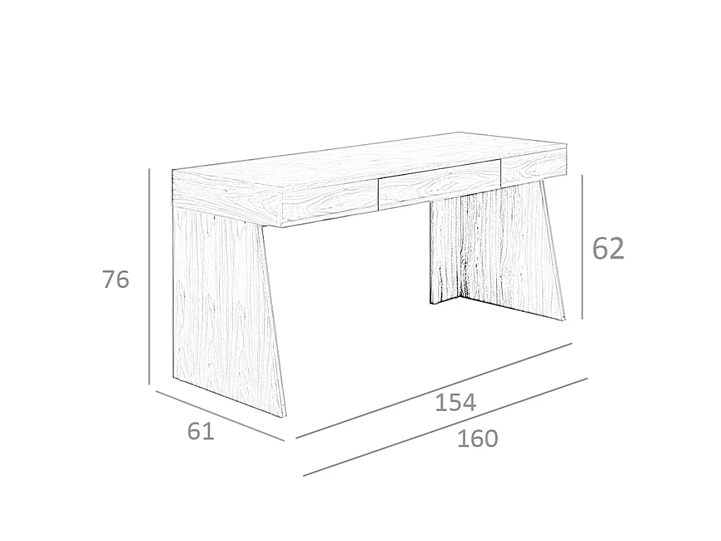 Scrivania in legno di noce e acciaio nero   3217 ANGEL CERDA