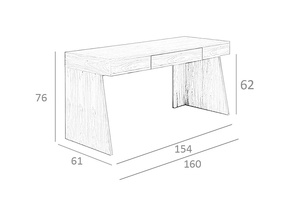 Bureau en noyer 3217 ANGEL CERDA