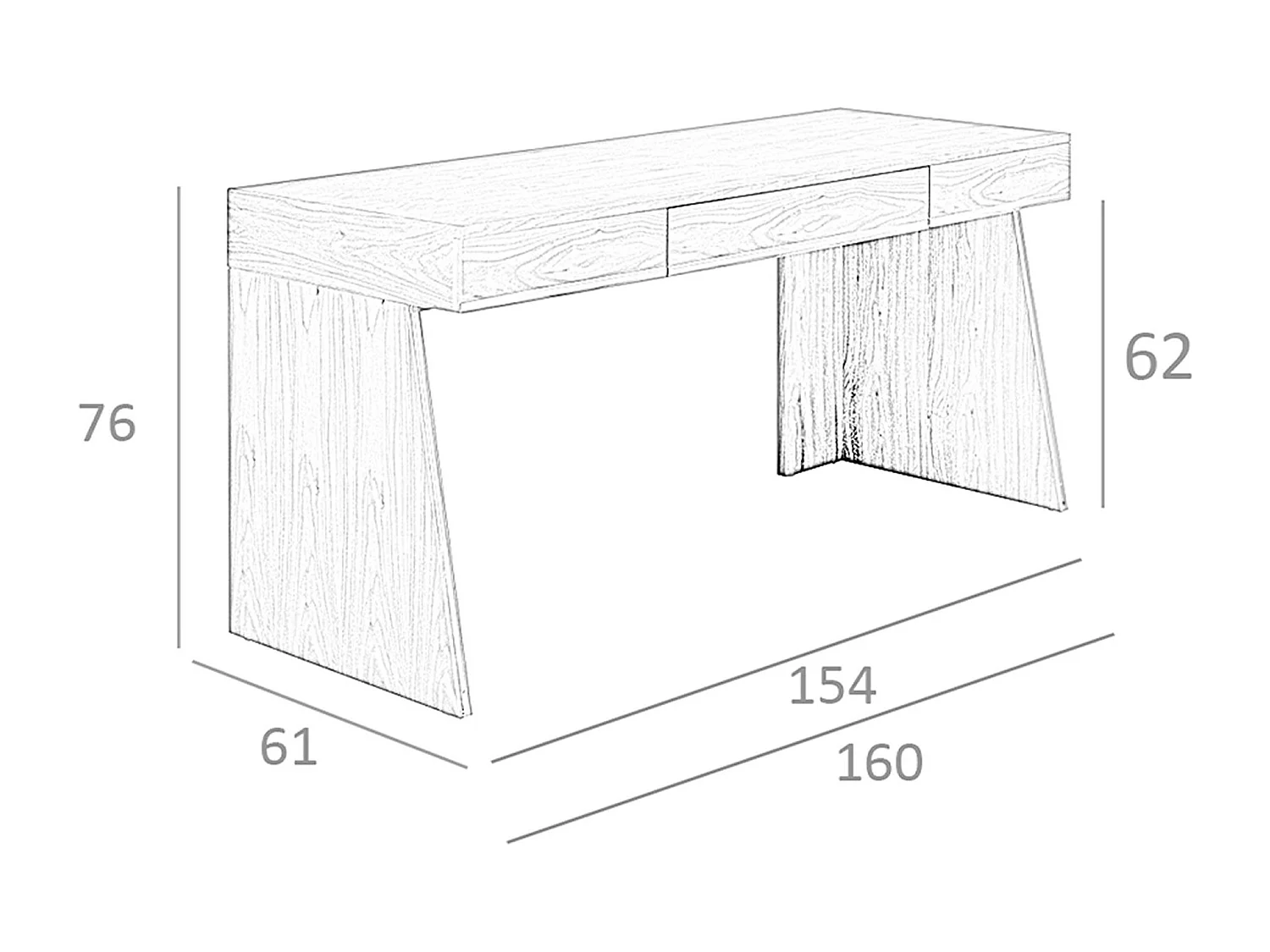 Bureau en noyer 3217 ANGEL CERDA