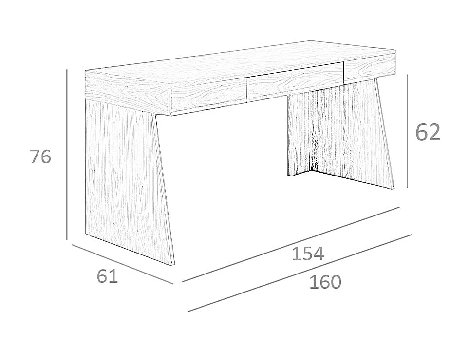 Bureau en noyer 3217 ANGEL CERDA