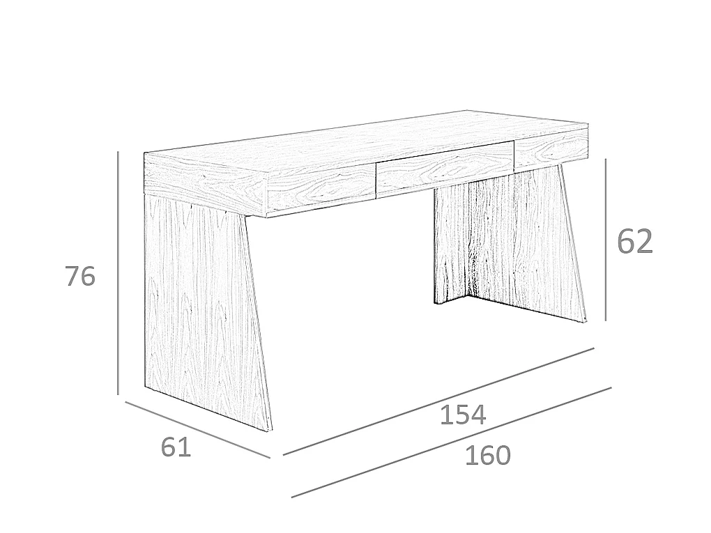 Bureau en noyer 3217 ANGEL CERDA