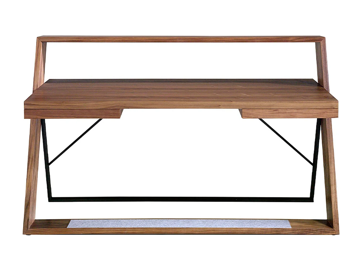 Bureau en noyer et acier noir 3216 ANGEL CERDA