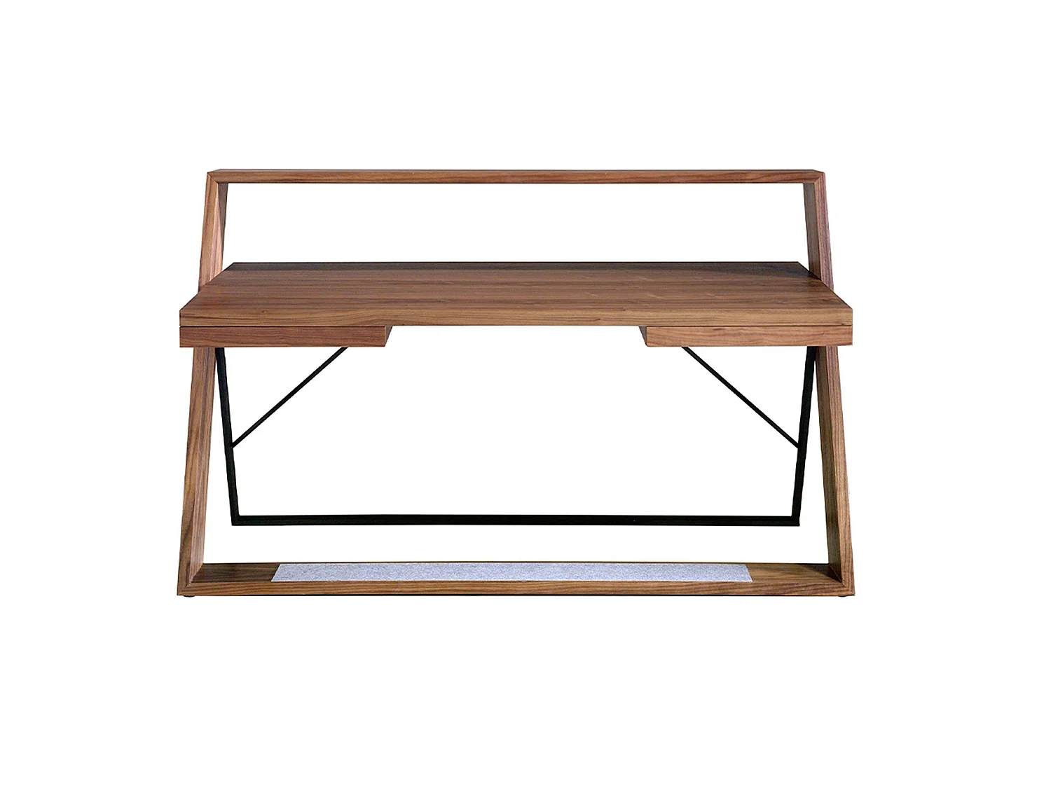 Bureau en noyer et acier noir 3216 ANGEL CERDA