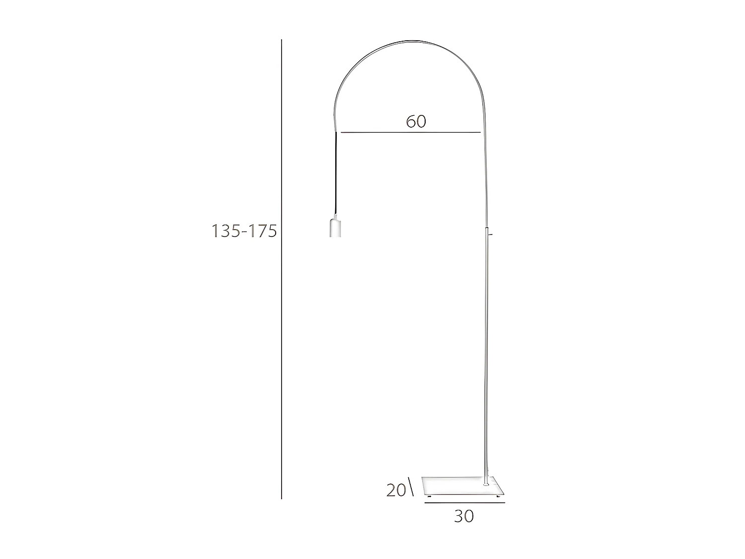 Goldene Stehleuchte höhenverstellbar  8056 ANGEL CERDA