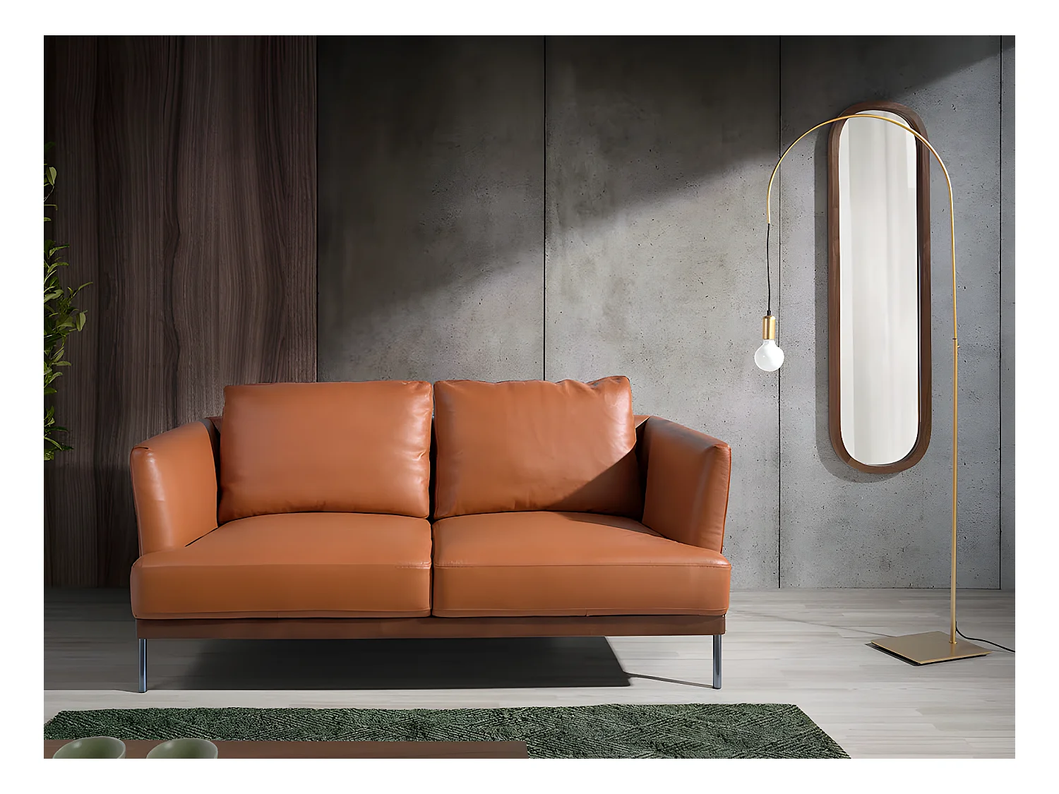 Goldene Stehleuchte höhenverstellbar  8056 ANGEL CERDA