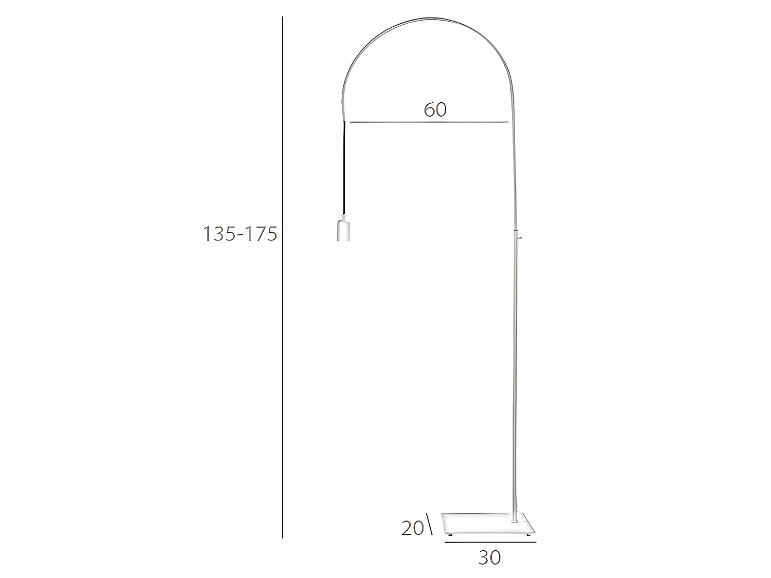 In hoogte verstelbare staande lamp in goudkleurig staal 8056 ANGEL CERDA