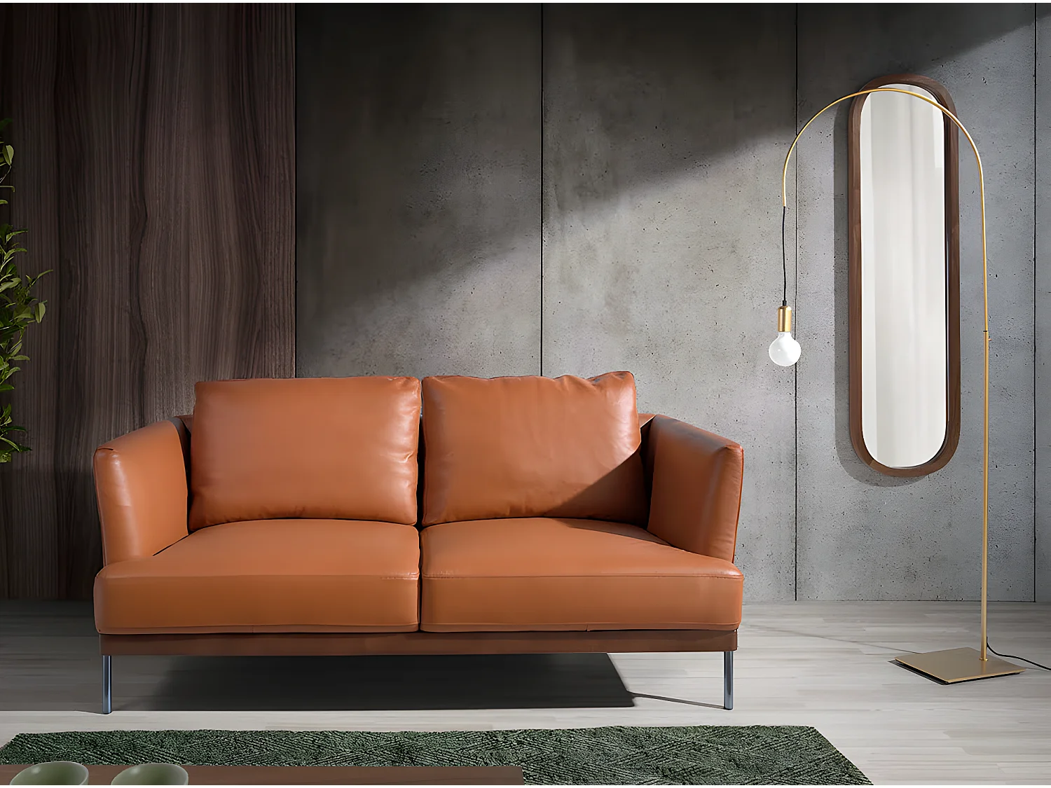 In hoogte verstelbare staande lamp in goudkleurig staal 8056 ANGEL CERDA