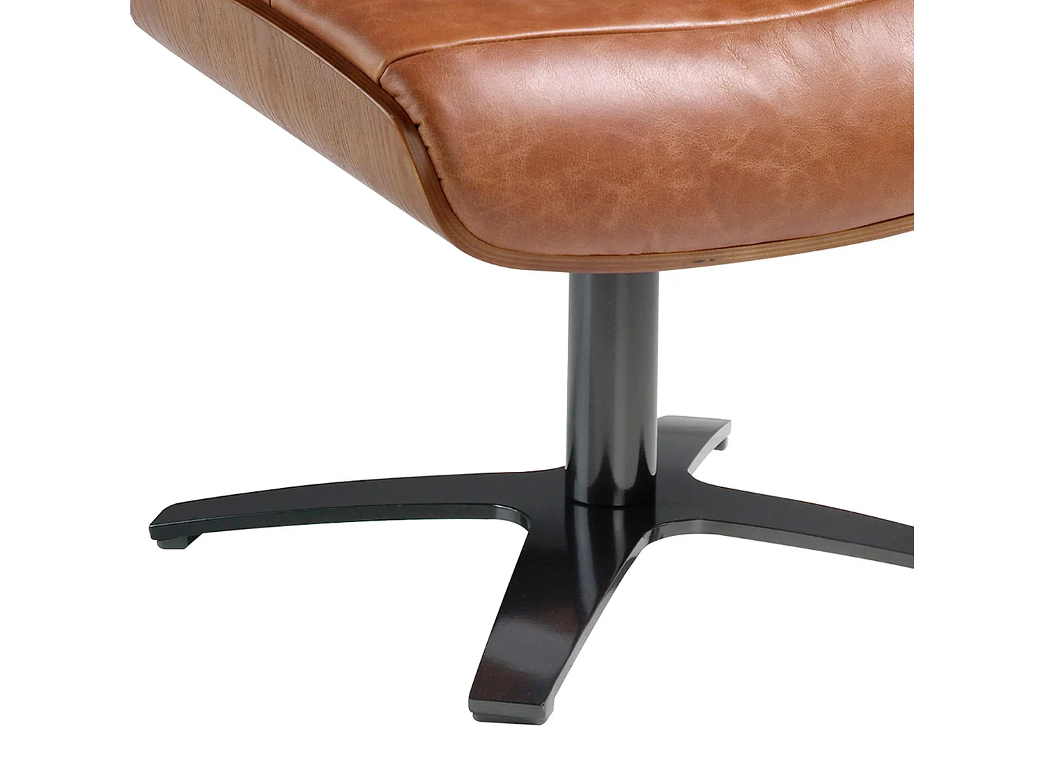 Bruine leren voetenbank