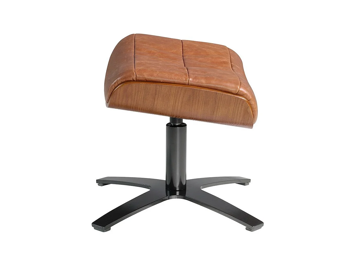 Repose-pieds  en cuir marron
