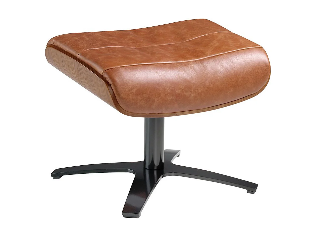 Hocker aus braunem Leder 5084 ANGEL CERDA