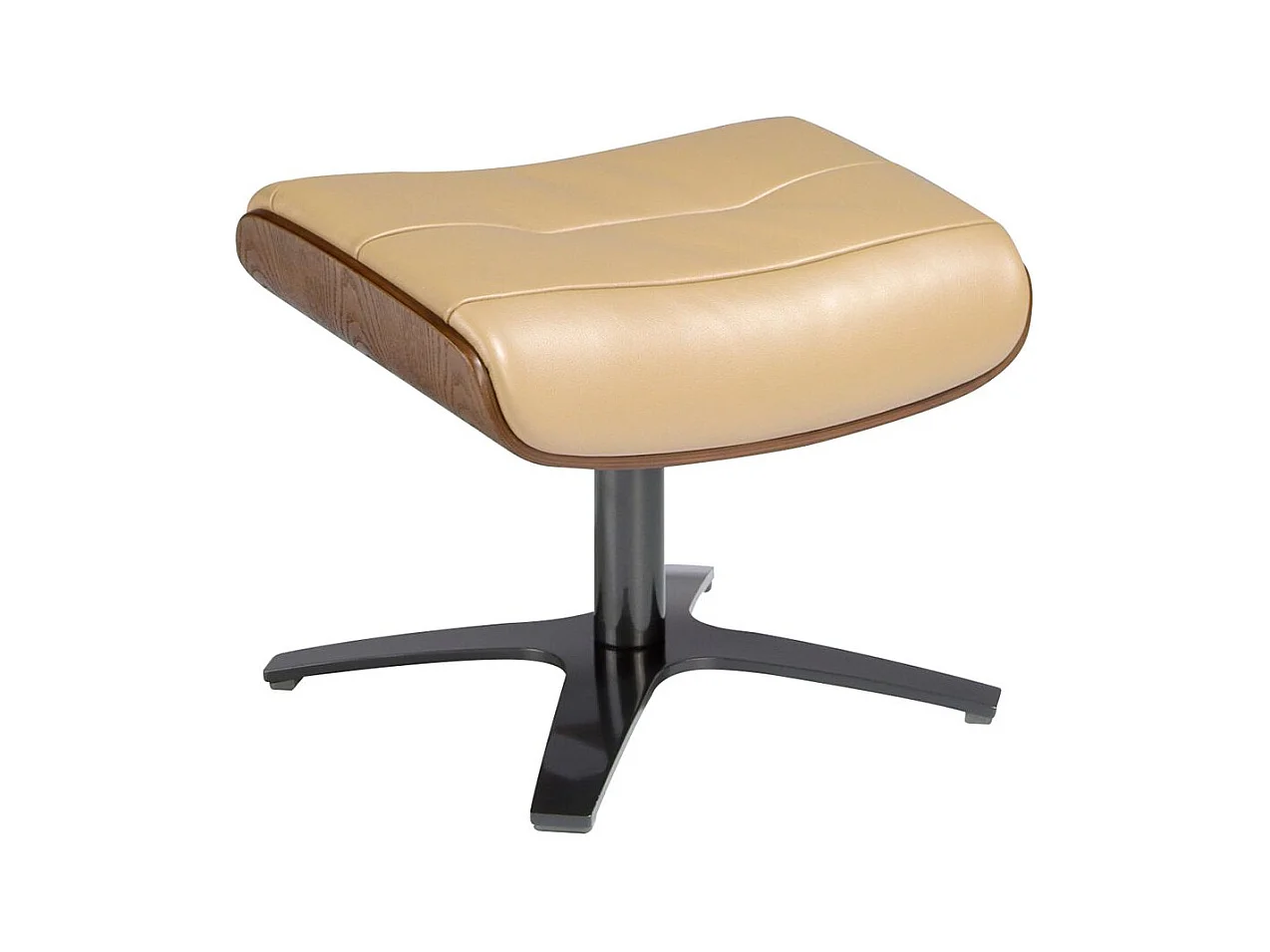 Repose-pieds en cuir sable