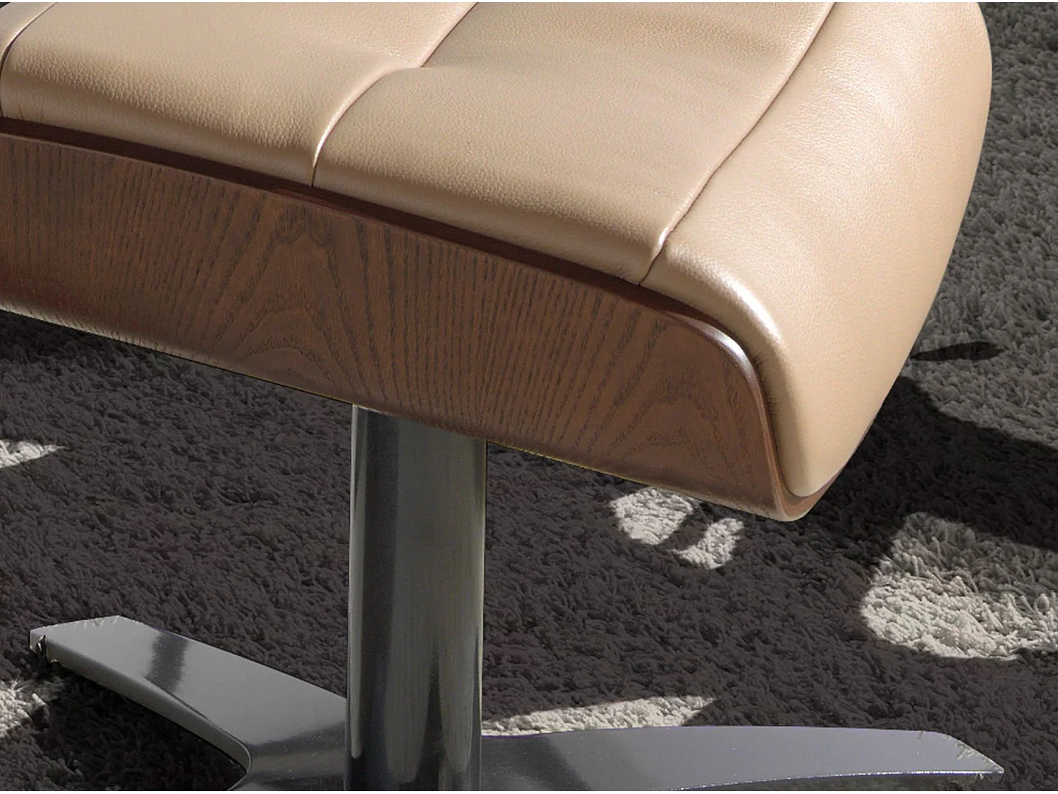 Repose-pieds en cuir sable 5088 ANGEL CERDA