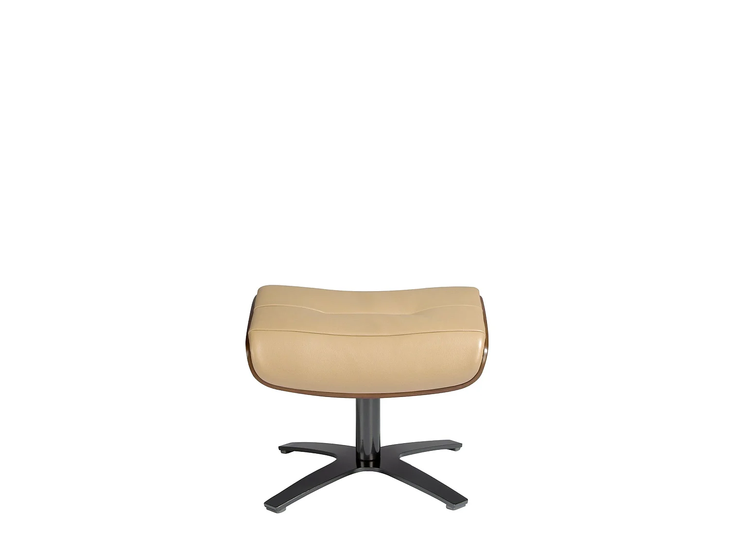 Hocker aus sandfarbenem Leder 5088 ANGEL CERDA