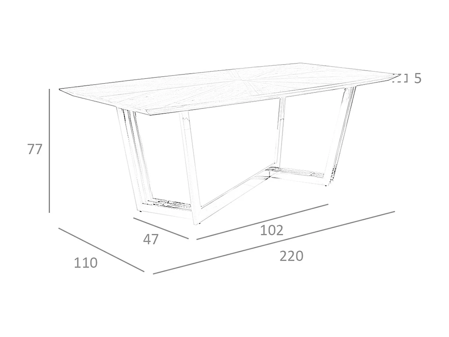 Table à manger baril ovale noyer et acier chromé 1097 ANGEL CERDA