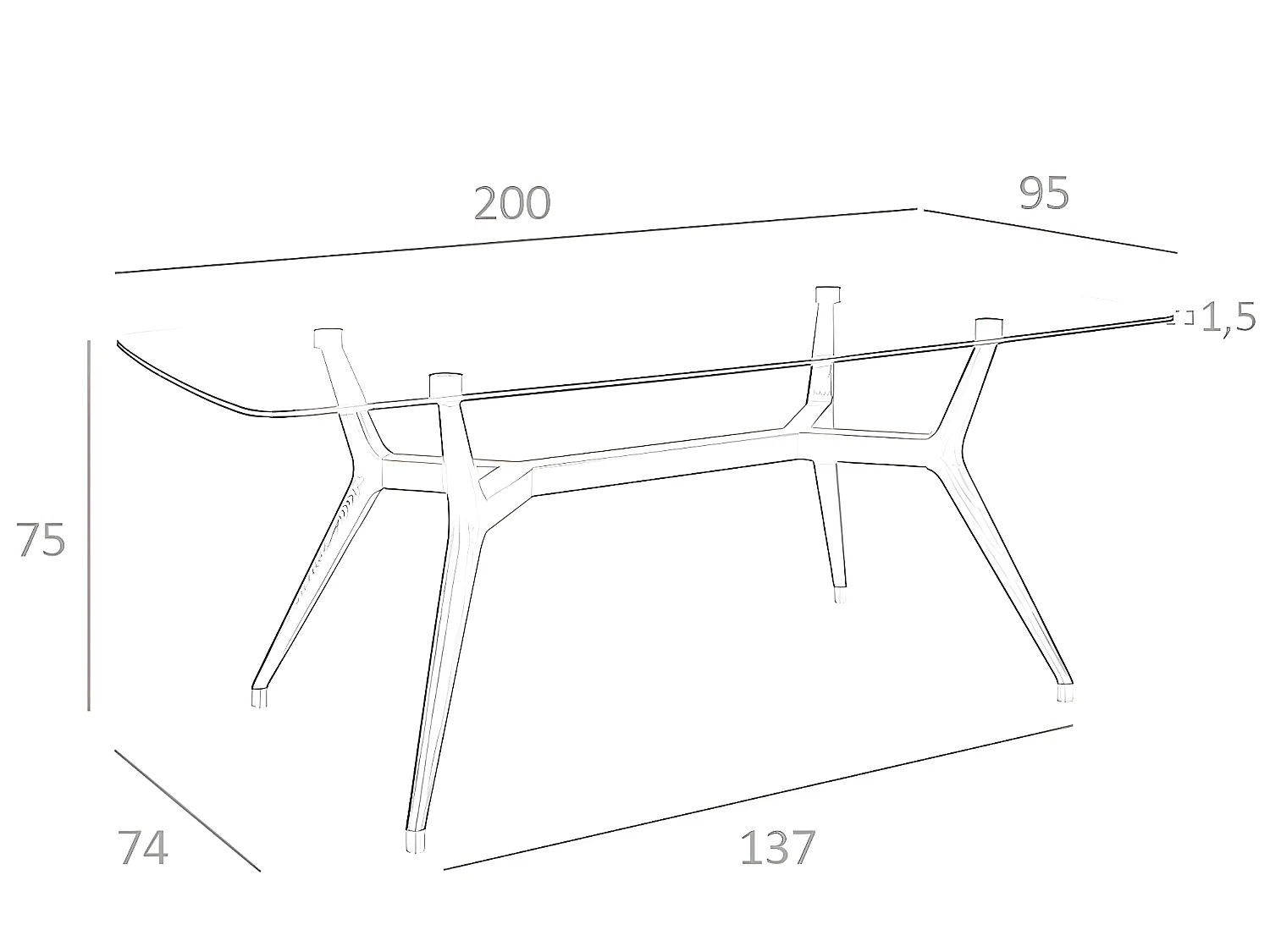 Table à manger ovale en verre et wengé 1101 ANGEL CERDA