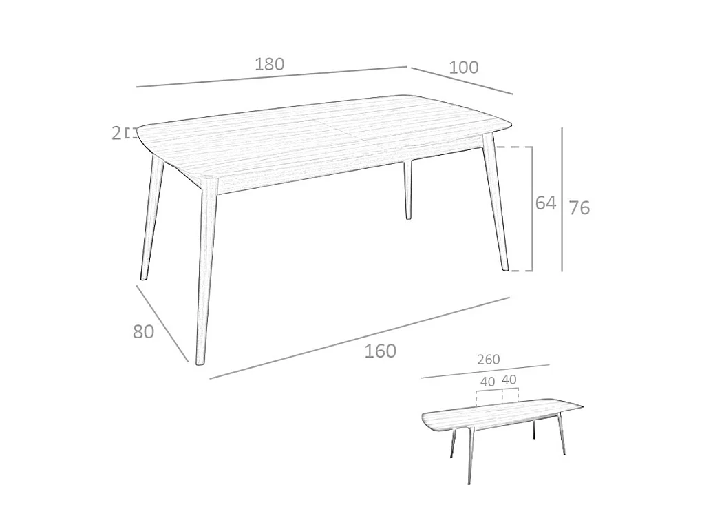 Tavolo da pranzo allungabile in legno di noce   1100 ANGEL CERDA