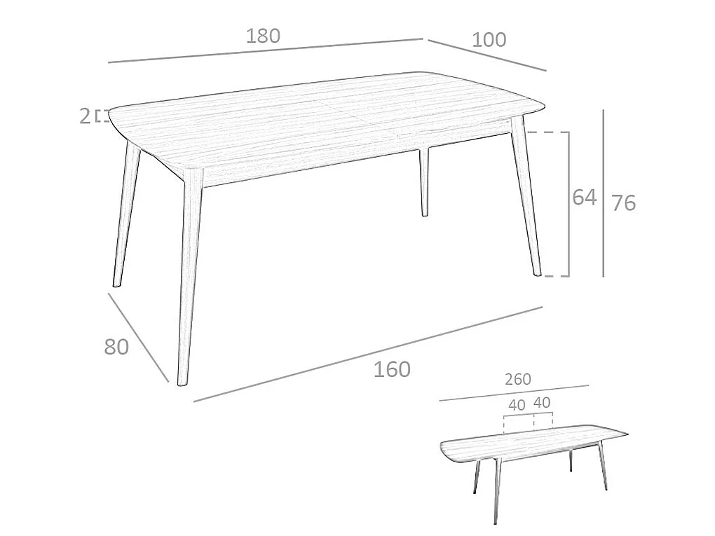 Tavolo da pranzo allungabile in legno di noce   1100 ANGEL CERDA