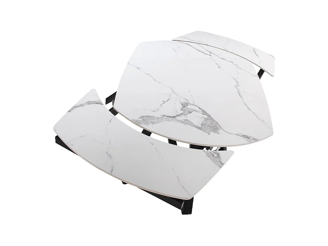 Witte marmeren uitschuifbare eettafel 1096 ANGEL CERDA