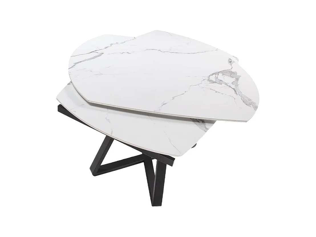 Witte marmeren uitschuifbare eettafel 1096 ANGEL CERDA