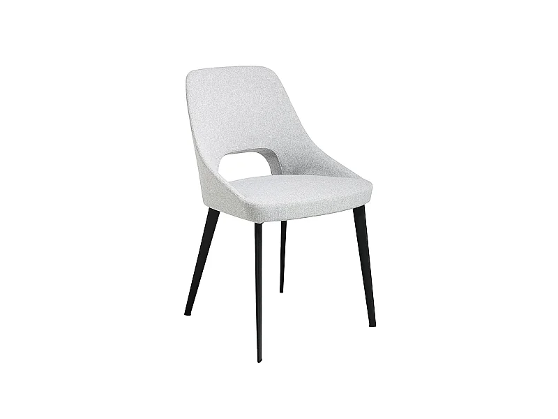 Schwarzer Stuhl aus Stoff und Stahl  4101 ANGEL CERDA