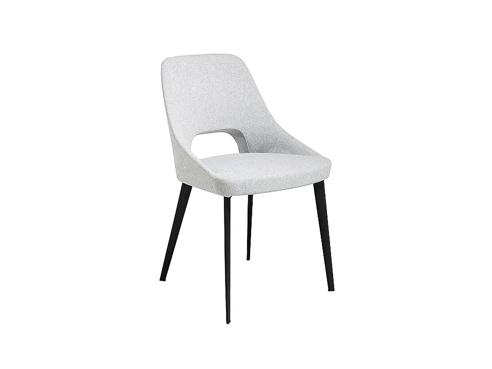 Schwarzer Stuhl aus Stoff und Stahl  4101 ANGEL CERDA