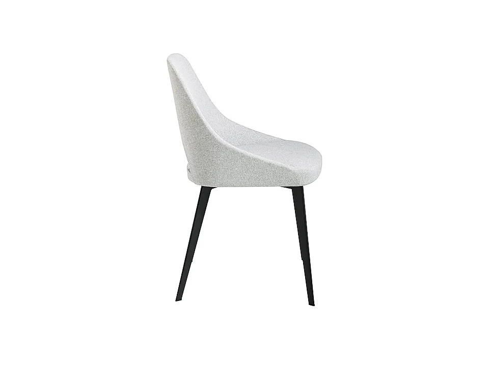 Schwarzer Stuhl aus Stoff und Stahl  4101 ANGEL CERDA