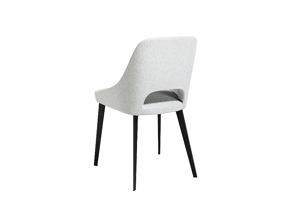 Schwarzer Stuhl aus Stoff und Stahl  4101 ANGEL CERDA