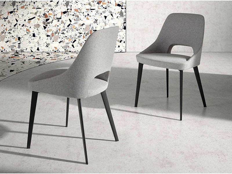 Stoel van grijze stof 4101 ANGEL CERDA