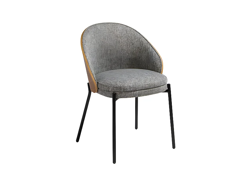 Esszimmerstuhl in Stoff und Walnussholz  4115 ANGEL CERDA