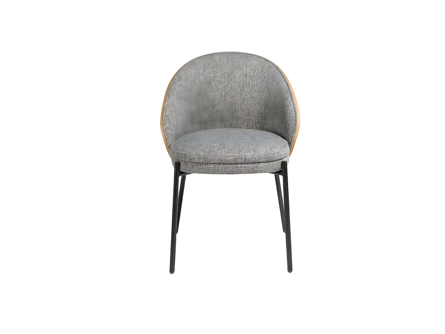 Cadeira de jantar em tecido e madeira de nogueira 4115