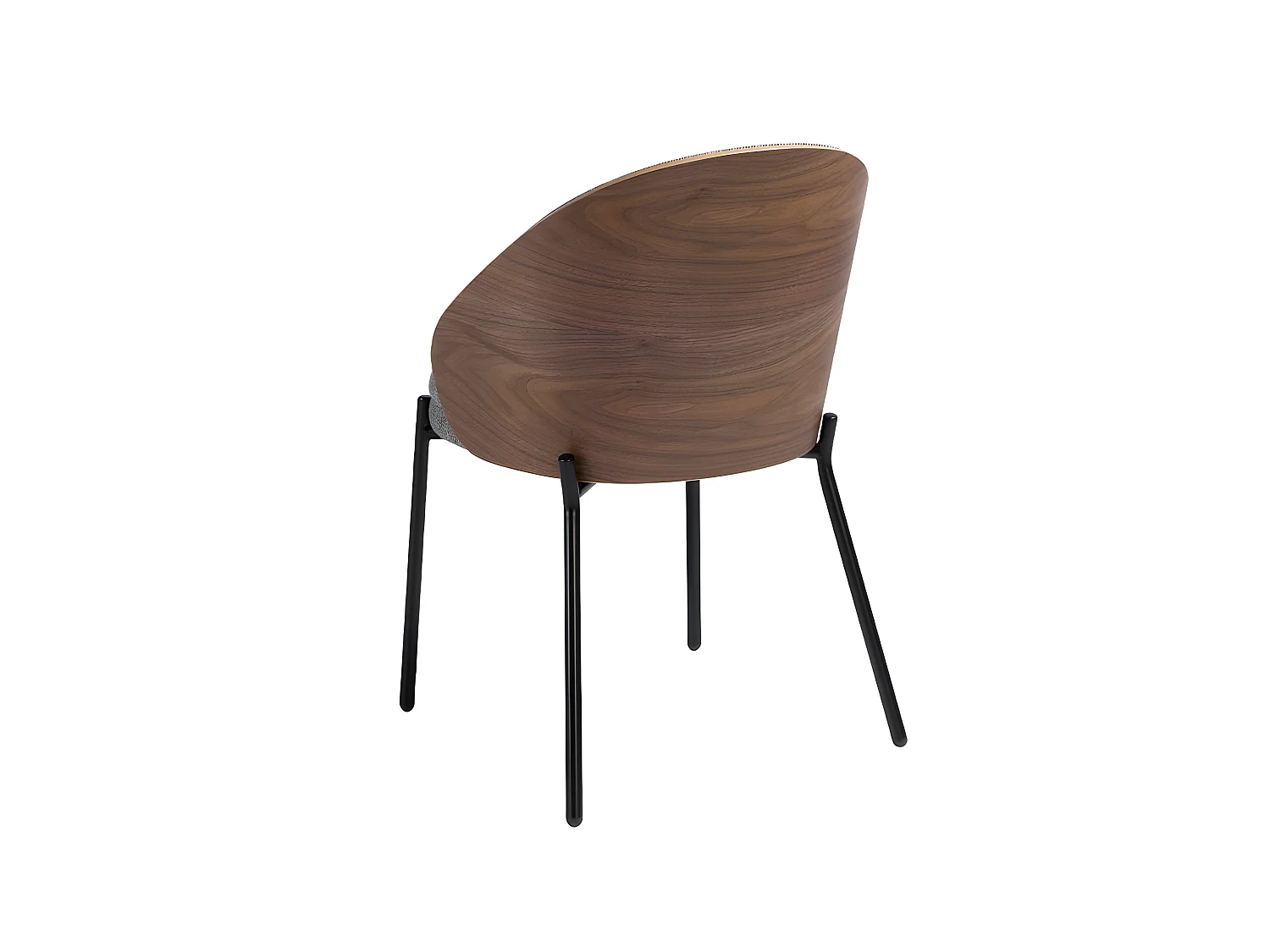 Cadeira de jantar em tecido e madeira de nogueira 4115