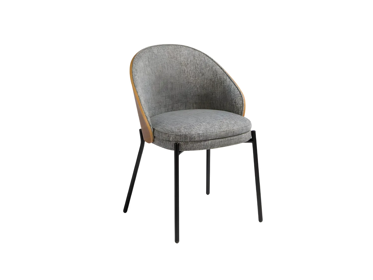 Chaise en tissu et bois de noyer 4115 ANGEL CERDA
