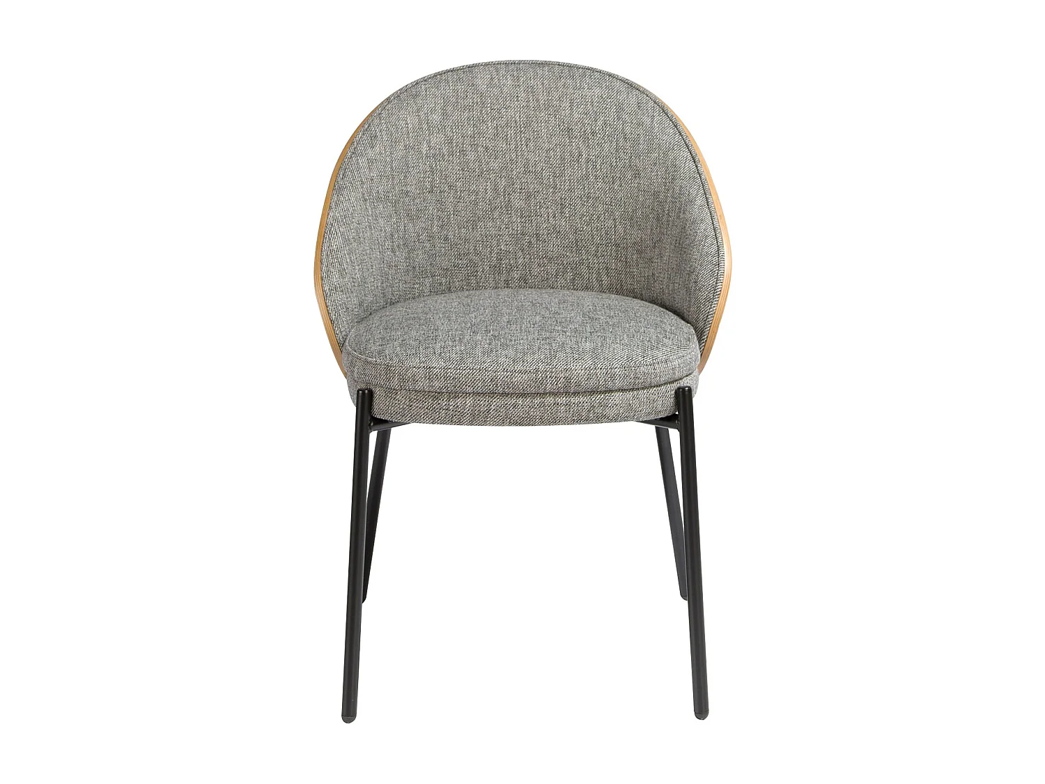 Chaise en tissu gris et noyer 4115 ANGEL CERDA