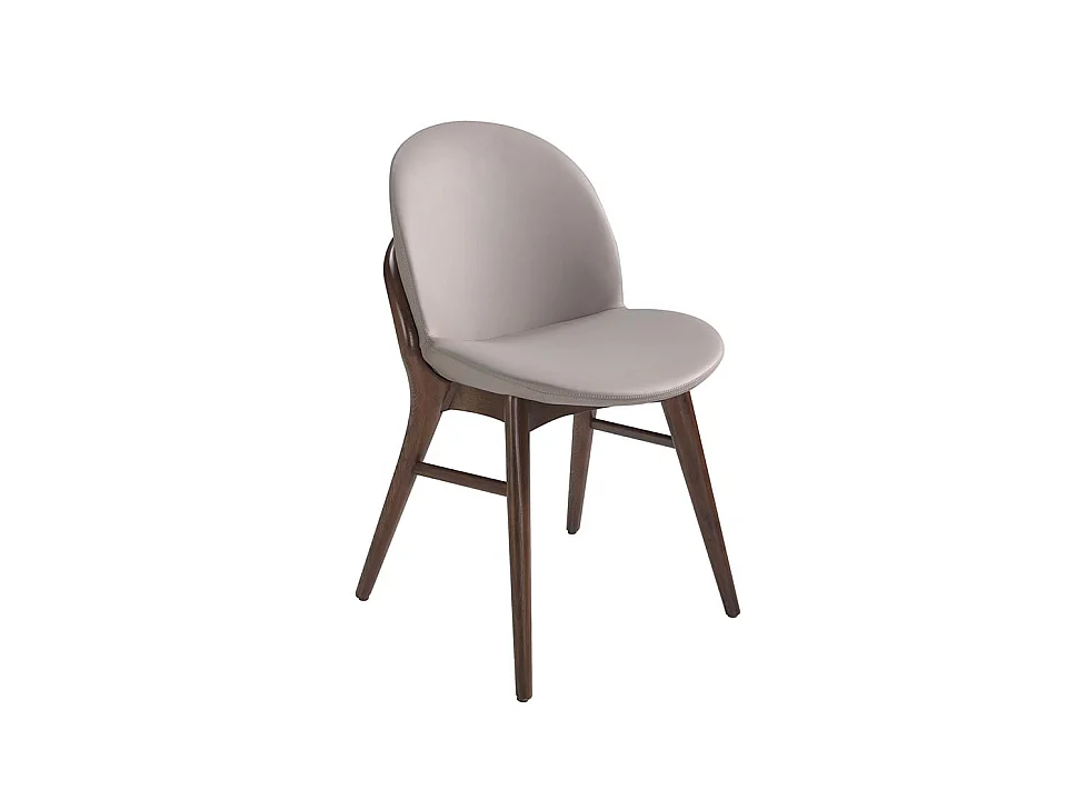 Chaise en simili cuir avec pieds en bois 4107 ANGEL CERDA