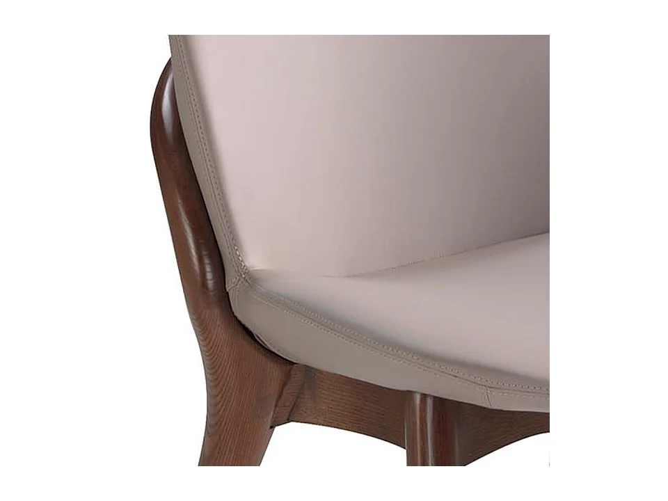 Chaise en simili cuir avec pieds en bois 4107 ANGEL CERDA