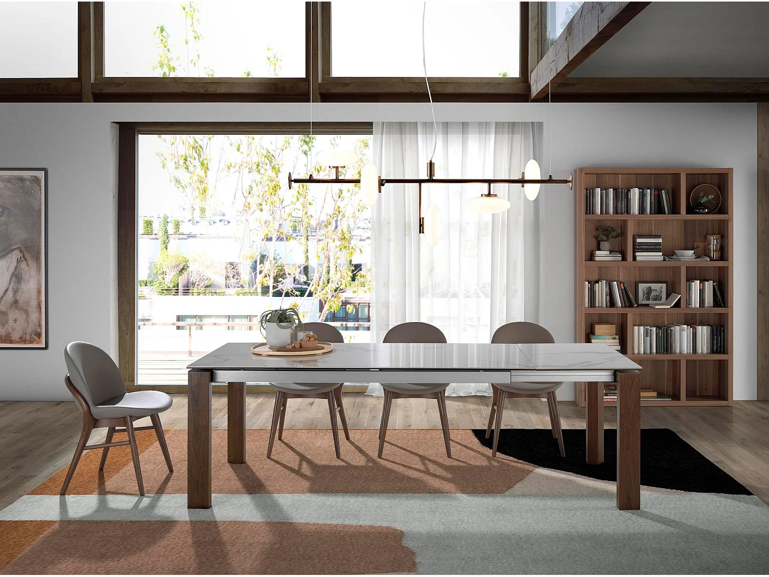 Chaise en similicuir vison foncé 4107 ANGEL CERDA