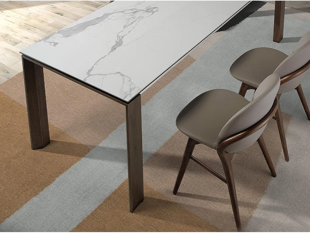 Krzesło z ekoskóry w kolorze ciemnej norek 4107 ANGEL CERDA