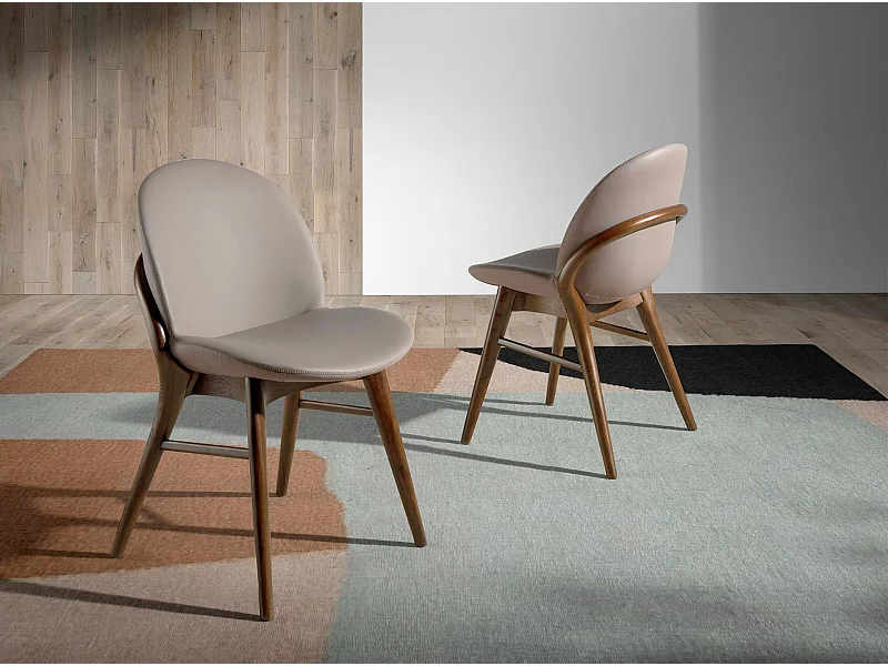 Donker nerts eco-leren stoel 4107 ANGEL CERDA