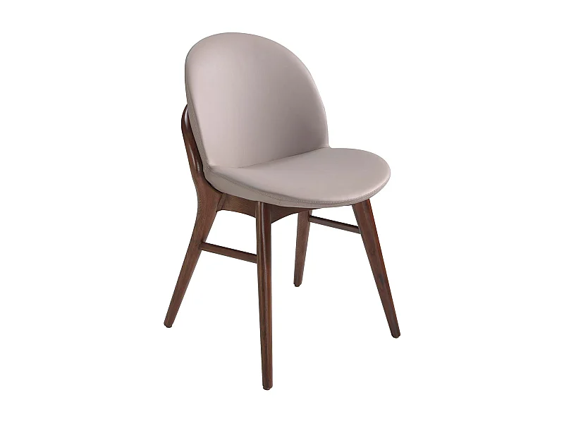 Sedia da pranzo in similpelle con gambe in legno   4107 ANGEL CERDA