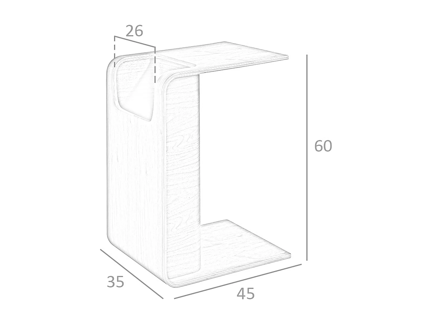 Tavolo angolare rettangolare in noce 2110 ANGEL CERDA