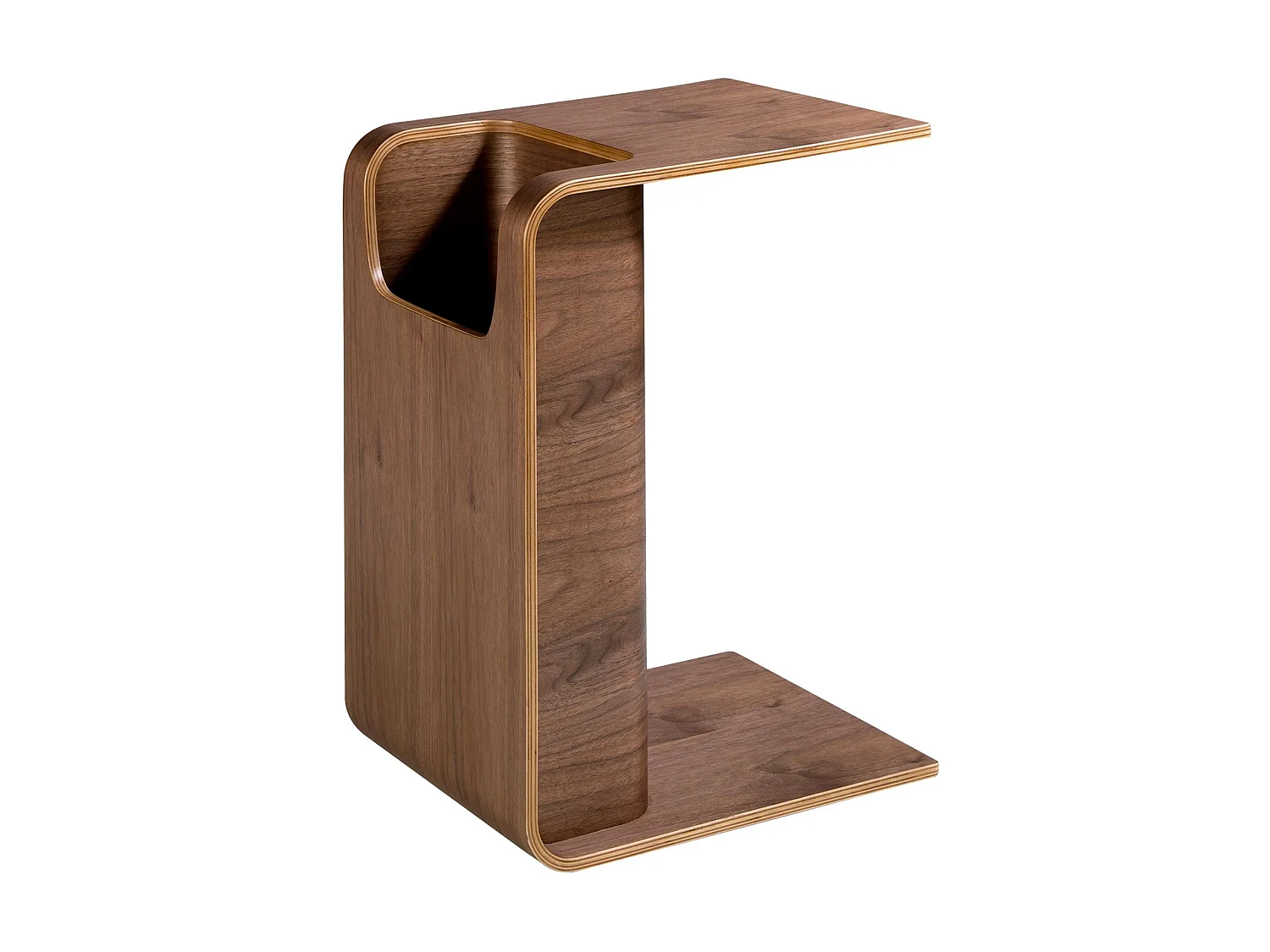 Rectangular side table in oak veneered wood stained in walnut colour 2110 ANGEL CERDA
