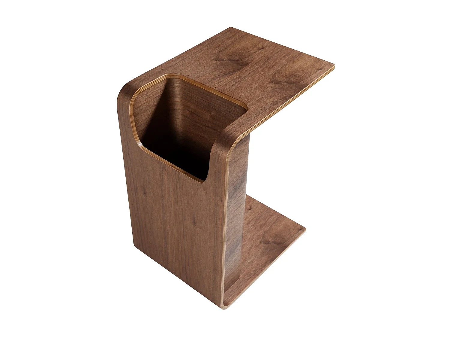 Rectangular side table in oak veneered wood stained in walnut colour 2110 ANGEL CERDA