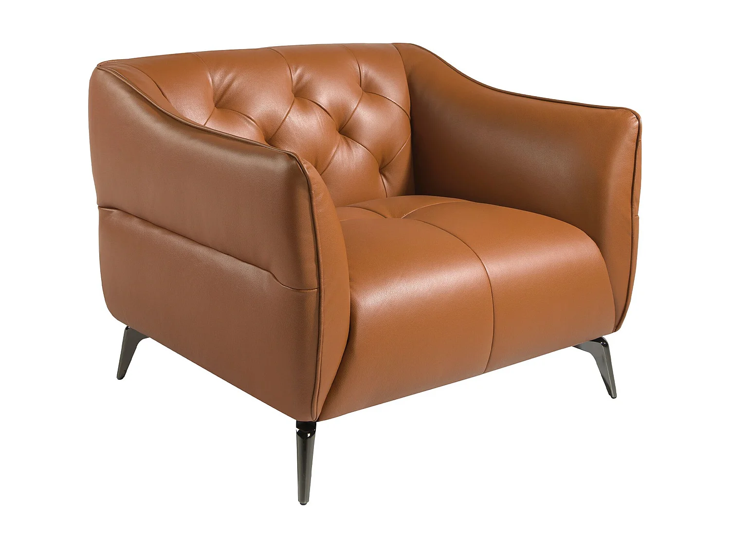 Fauteuil Chester cuir marron earth clay 5098 ANGEL CERDA