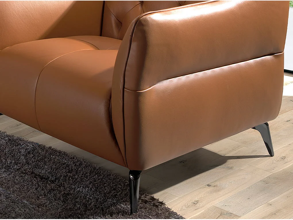 Fauteuil Chester cuir marron earth clay 5098 ANGEL CERDA